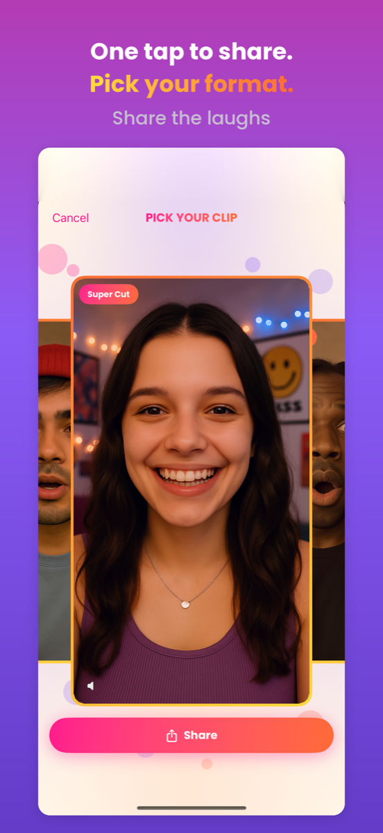 Pick a clip and share it anywhere